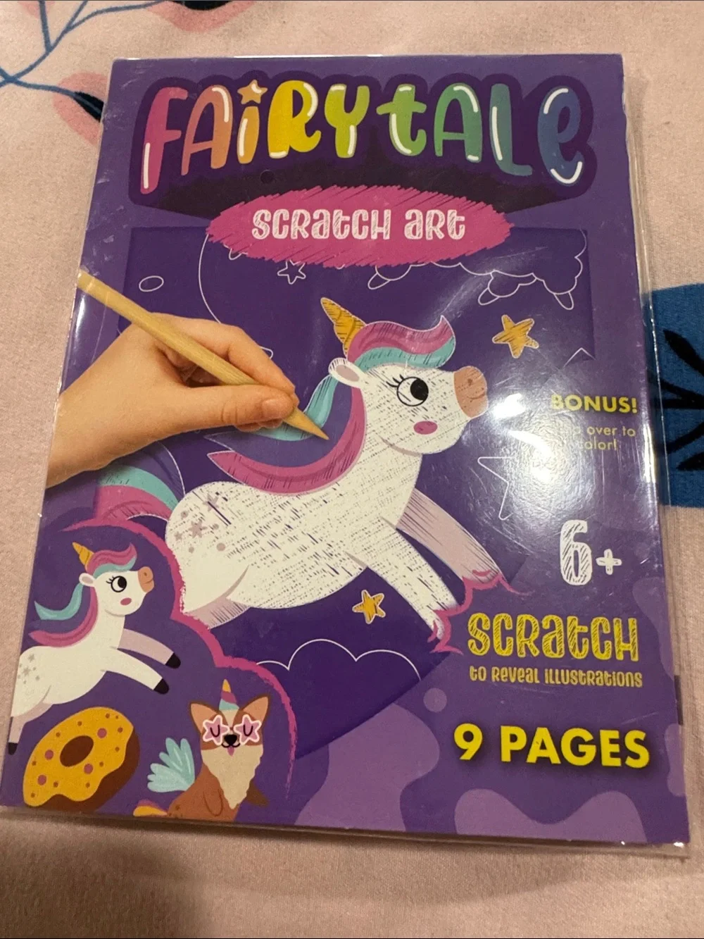 Scratch Art Kit for Kids - Purple Unicorn